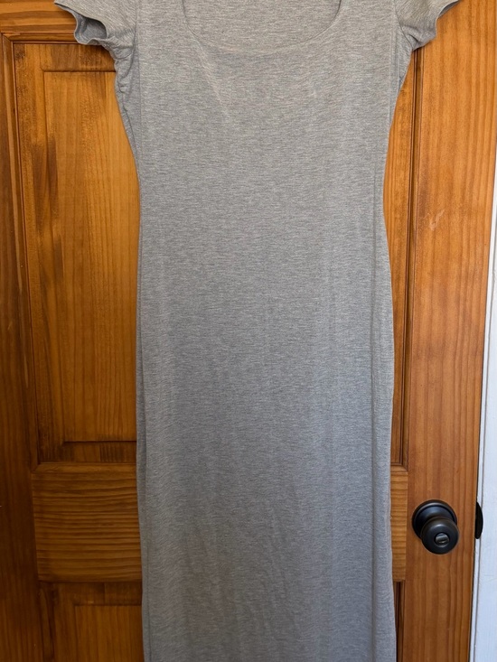 See You Monday Dresses & Skirts - See You Monday Women's Grey Short-Sleeve Maxi Dress